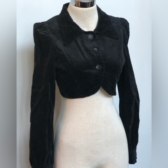 Zara Basic Cropped Bolero Blazer Y2K - Picture 2 of 5